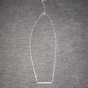 Sterling Silver & Pavee Diamond Necklace